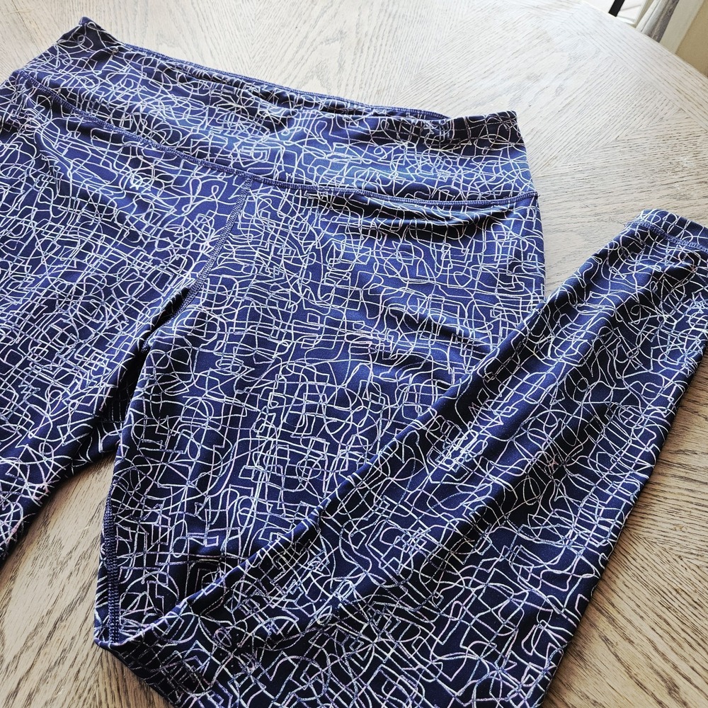 Lulu‎ Inspired Zelos Women's Plus Size 2X  Performance Leggings | 90s Abstract - Picture 3 of 8